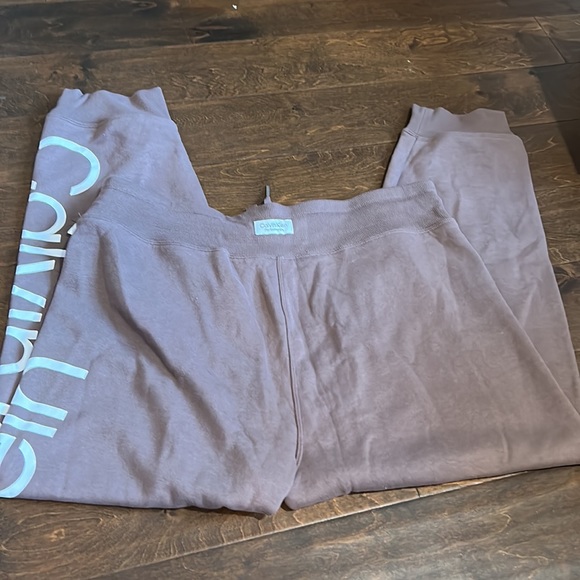 Calvin Klein Womens Sweatpants Plus sz 2X  Logo brown Nwt Drawstring - Picture 5 of 7